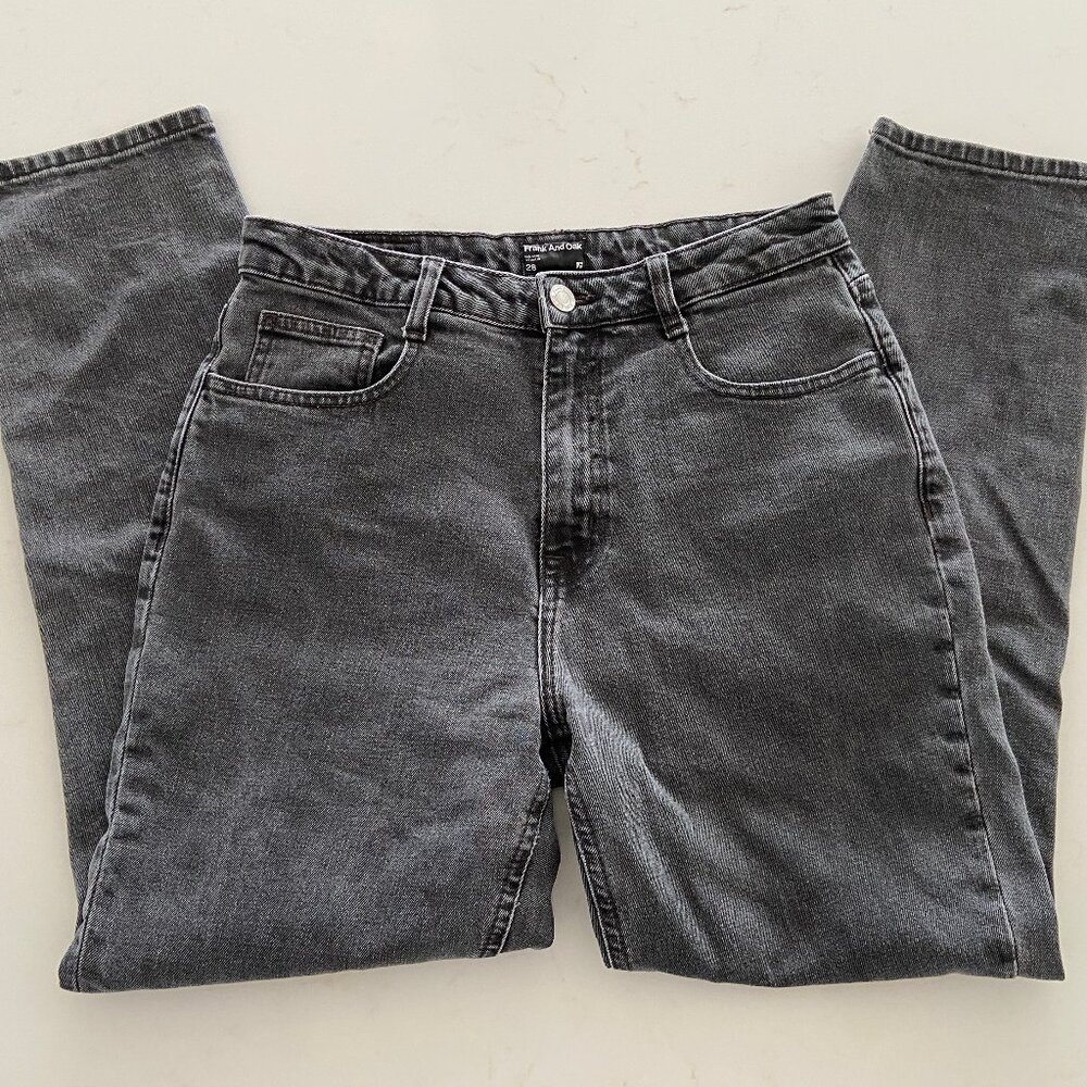 FRANK & OAK STEVIE Washed Grey Tapered Jean